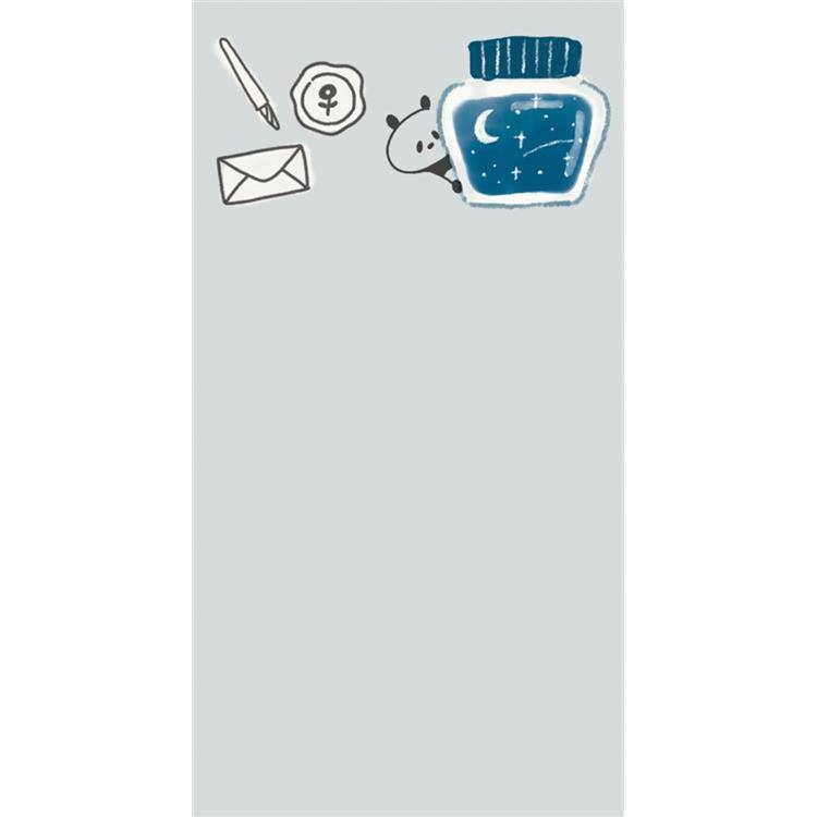 mizutama kokoro moyou Slim Memo - Silence - Furukawa Shiko - Default Title by Techo Treats Stationery