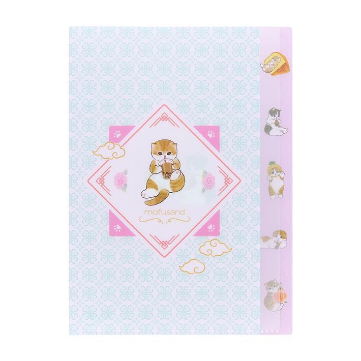 mofusand Vol.6 A4 Die-cut 5-Pocket Clear Folder - Castella - Sun-Star Stationery - Default Title by Techo Treats Stationery