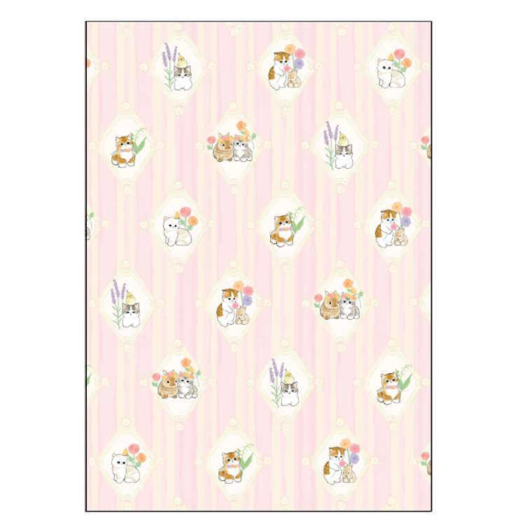 mofusand Vol.7 A5 5mm Grid Notebook - Pink - Sun-Star Stationery - Default Title by Techo Treats Stationery