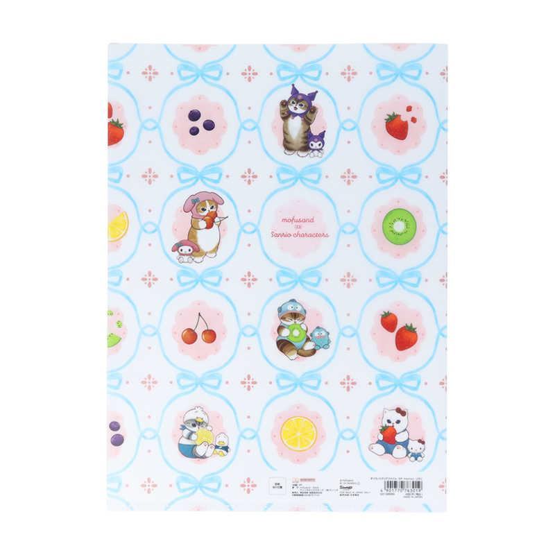 mofusand x Sanrio Vol.2 A4 Die-cut Clear Folder 5P - Ribbon - Techo Treats