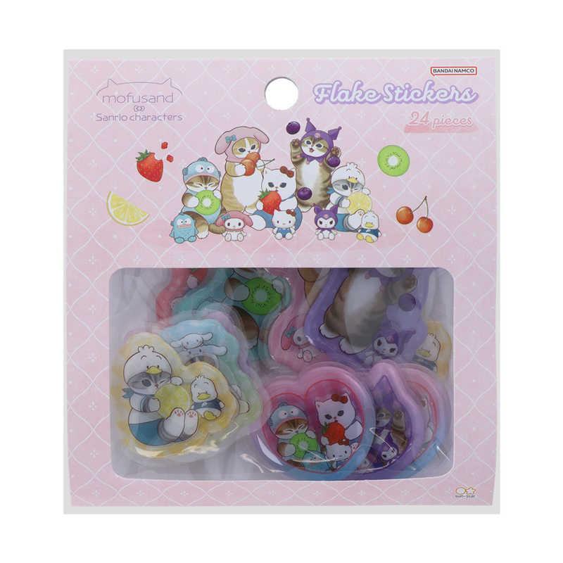 mofusand x Sanrio Vol.2 Flake Stickers - Fruit - Techo Treats