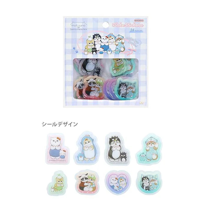 mofusand x Sanrio Vol.2 Flake Stickers - Paws - Techo Treats