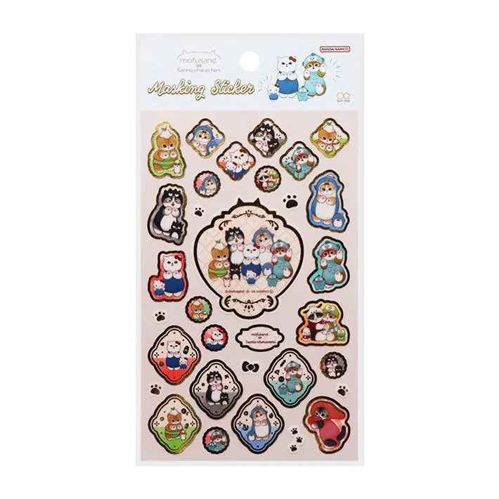 mofusand x Sanrio Vol.2 Masking Sticker - Pink - Sun-Star Stationery - Default Title by Techo Treats Stationery