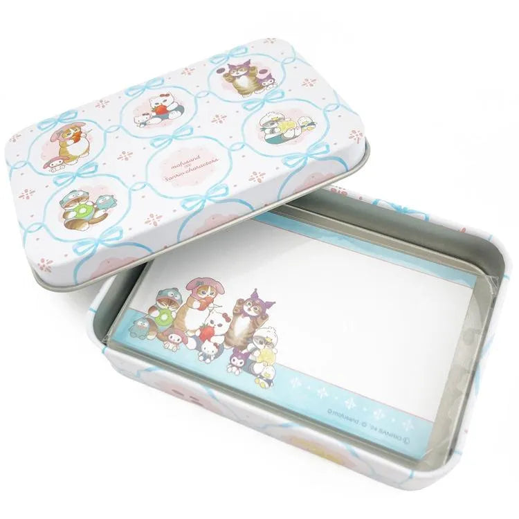 mofusand x Sanrio Vol.2 Memo in Tin - Ribbon - Sun-Star Stationery - Default Title by Techo Treats Stationery