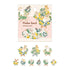 Moriyama Schinako Flake Stickers - Rabbit and Flowers - Techo Treats