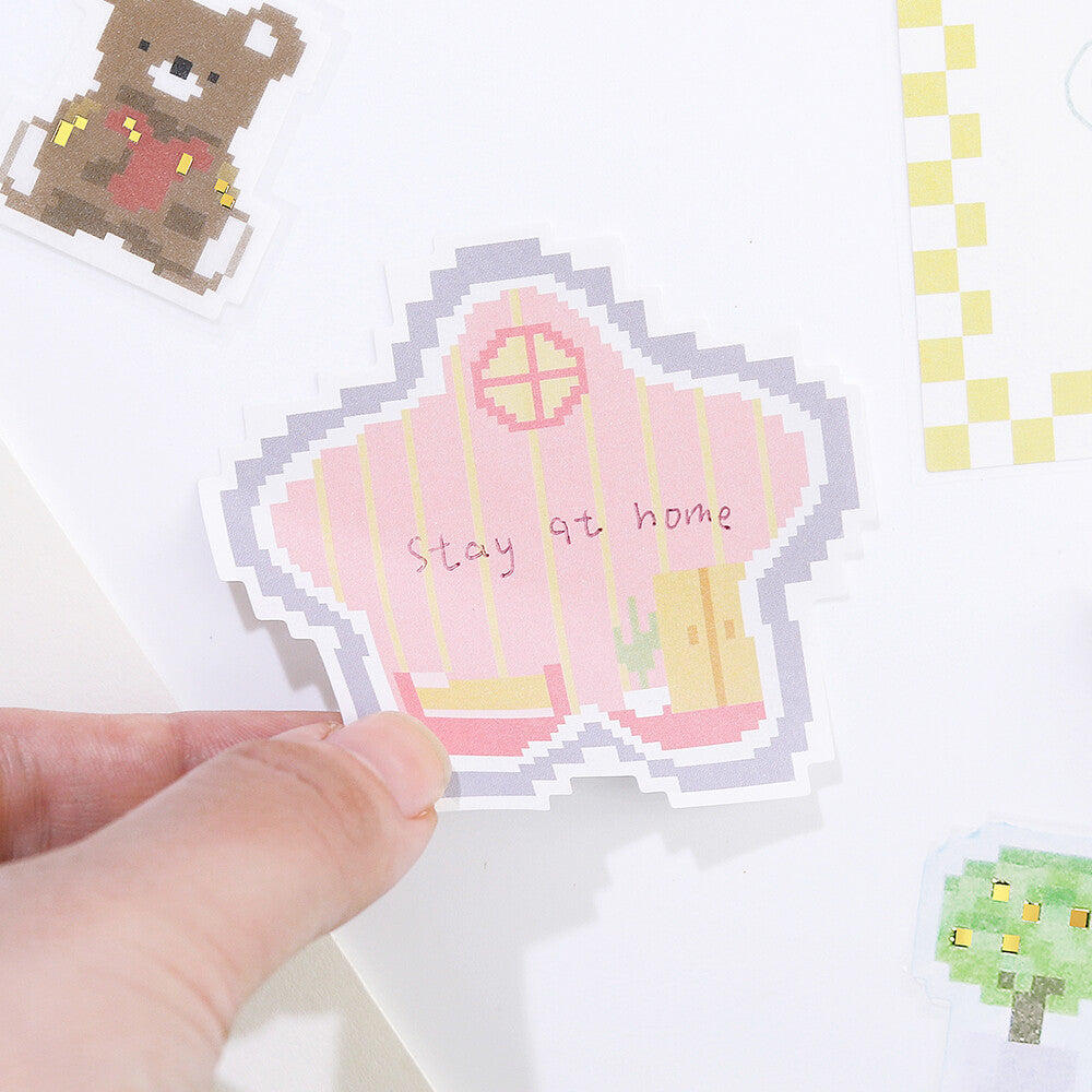 My Pixel Memo Sticker - Miniature House - Techo Treats