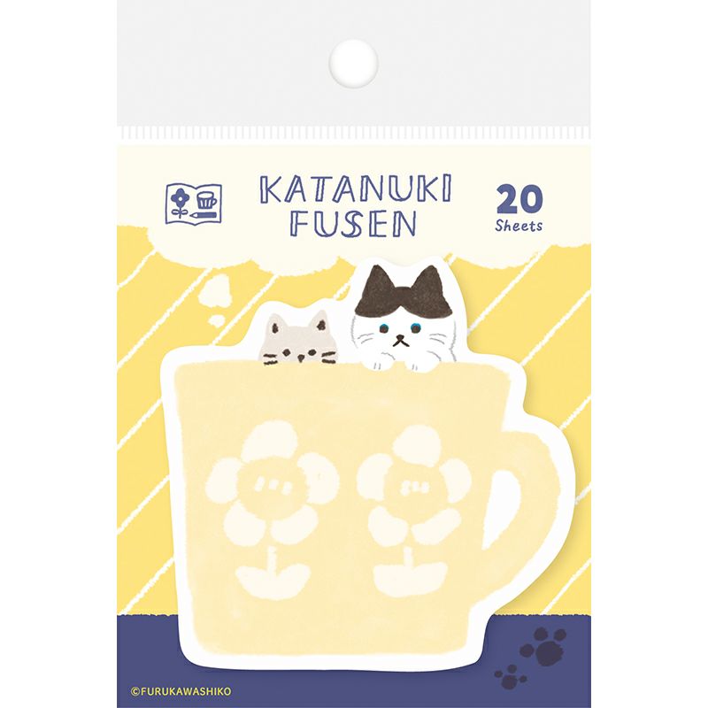 My Series Vol.4 Die-cut Sticky Notes - Mug Cup Cat - Techo Treats