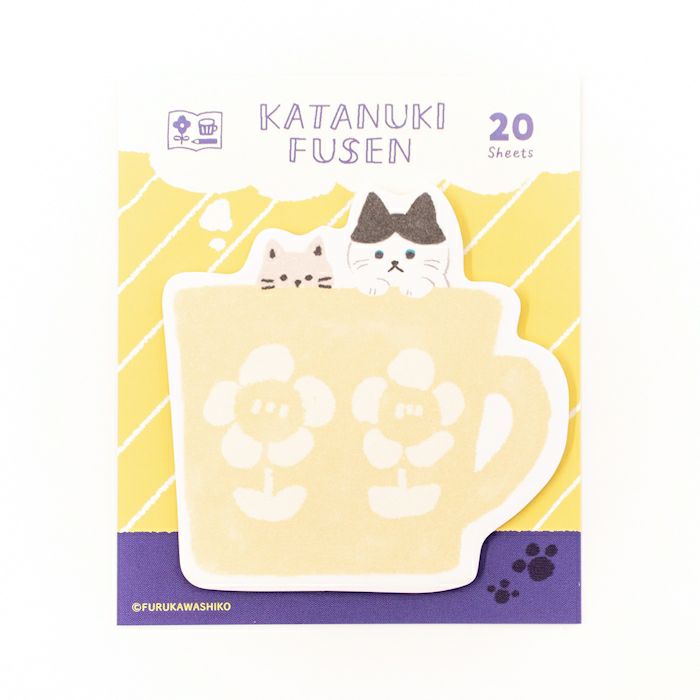 My Series Vol.4 Die-cut Sticky Notes - Mug Cup Cat - Techo Treats