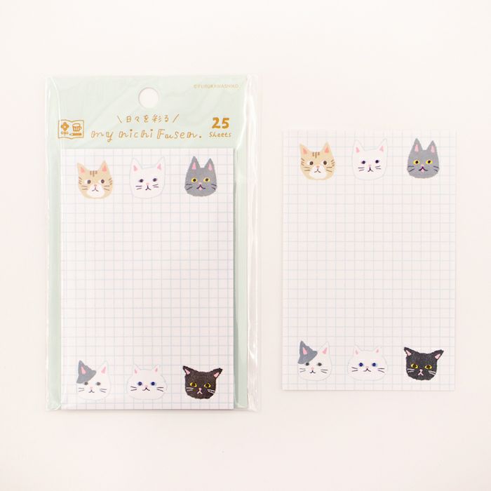 My Series Vol.4 Everyday Sticky Notes - Cats - Furukawa Shiko - Default Title by Techo Treats Stationery