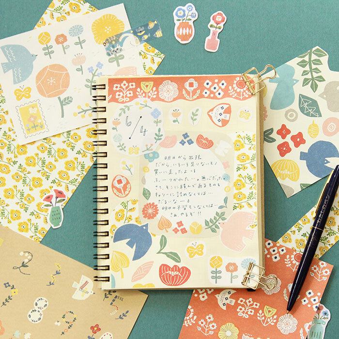 My Series Washi Flake Stickers - Flowers - Furukawa Shiko - Default Title by Techo Treats Stationery