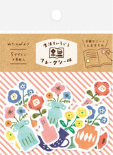 My Series Washi Flake Stickers - Flowers - Techo Treats
