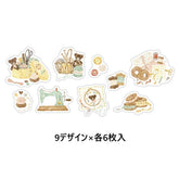 Nakauchi Waka Flake Stickers - Bear and Sewing - Techo Treats