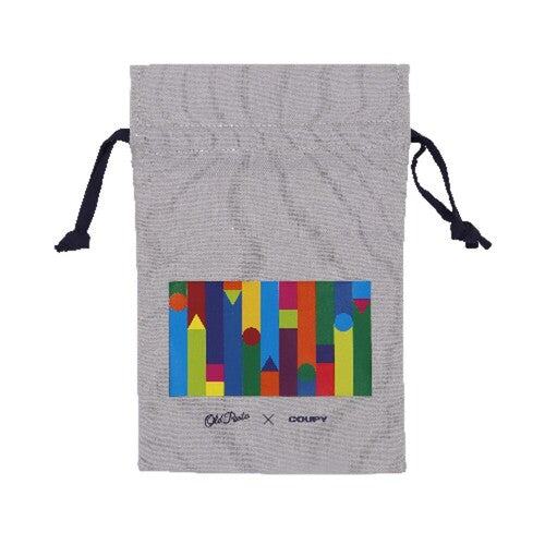 Old Resta Color Cotton Pouch (Size M) - Sakura (Coupy Pattern) - Techo Treats
