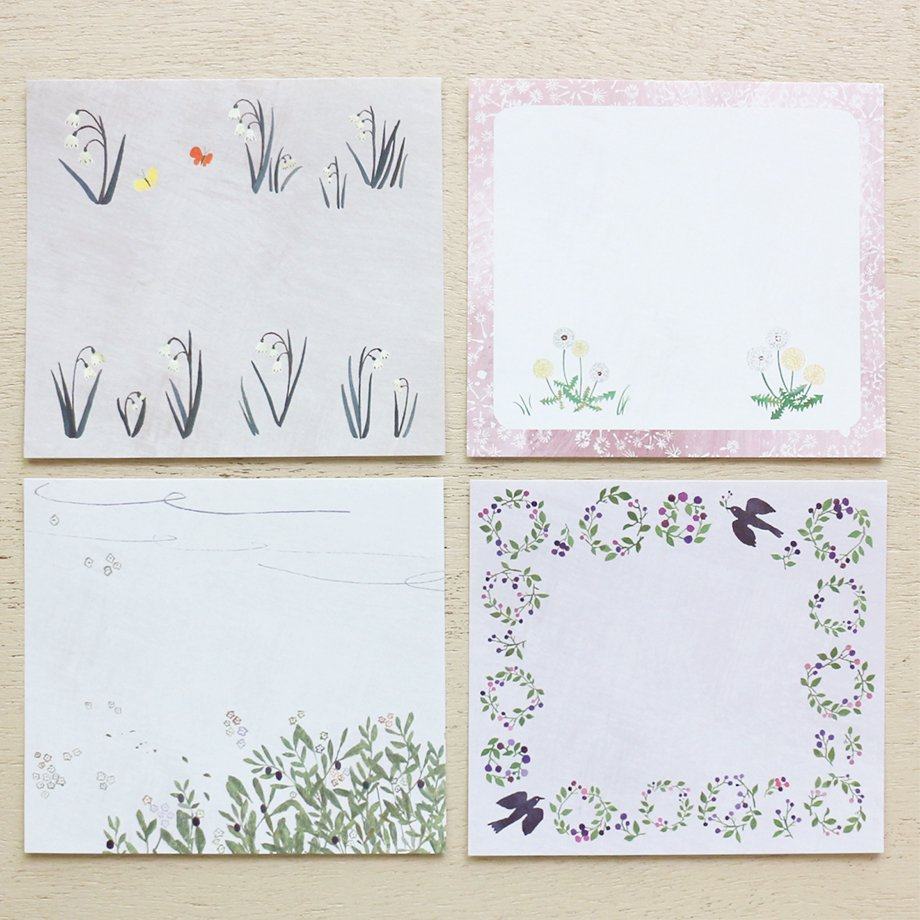 Omori Yuko Block Memo - Michikusa Bana - Techo Treats