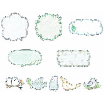 OSHABERI Speech Bubble Flake Stickers - Bird - KAMIO JAPAN - Default Title by Techo Treats Stationery