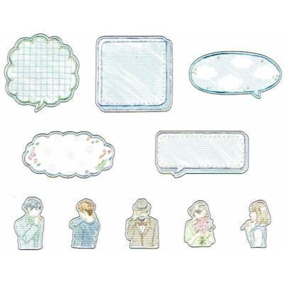 OSHABERI Speech Bubble Flake Stickers - People - KAMIO JAPAN - Default Title by Techo Treats Stationery