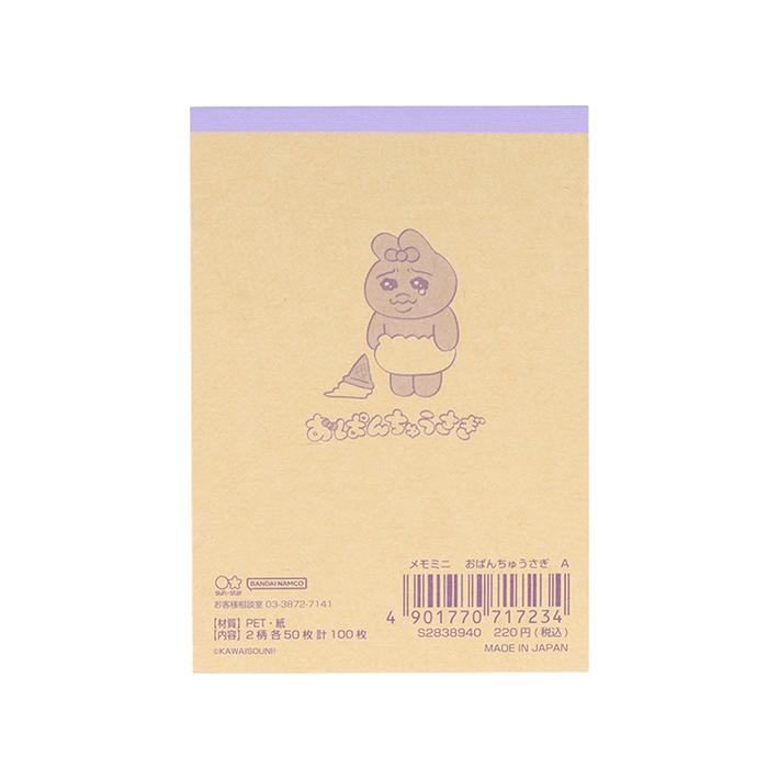 Panty Rabbit Mini Memo (A) - Techo Treats