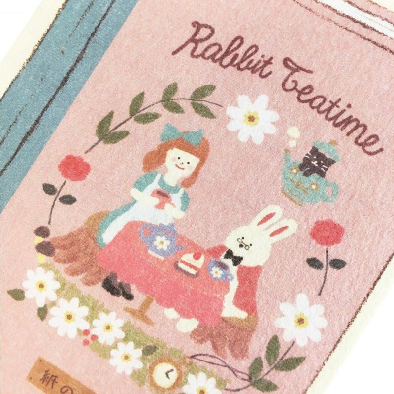 Paper Hill Bookstore Picture Book Mini Letter - Rabbit Teatime - Furukawa Shiko - Default Title by Techo Treats Stationery