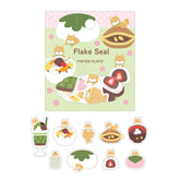 Papier Flake Seal - Shiba Inu and Japanese Sweets - Techo Treats