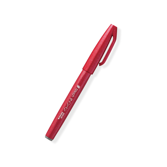 Pentel Fude Touch Brush Sign Pen - Series 1 (18 colors) - Red by Techo Treats Stationery