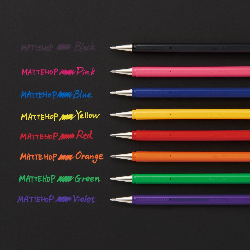 Pentel MATTEHOP 1.0mm Gel Roller Pen (14 colors) - Red by Techo Treats Stationery