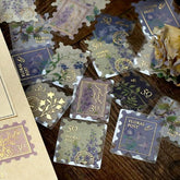 Plant Encyclopedia Foil-stamped Flake Seal - Blue - Techo Treats