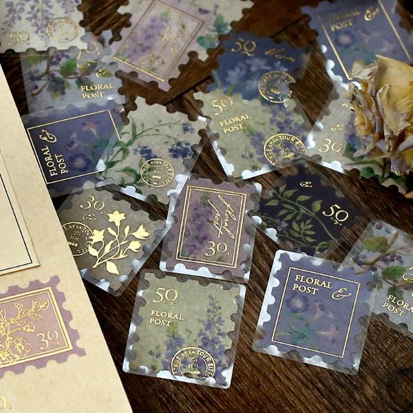 Plant Encyclopedia Foil-stamped Flake Seal - Blue - Techo Treats