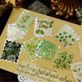 Plant Encyclopedia Foil-stamped Flake Seal - Green - Techo Treats