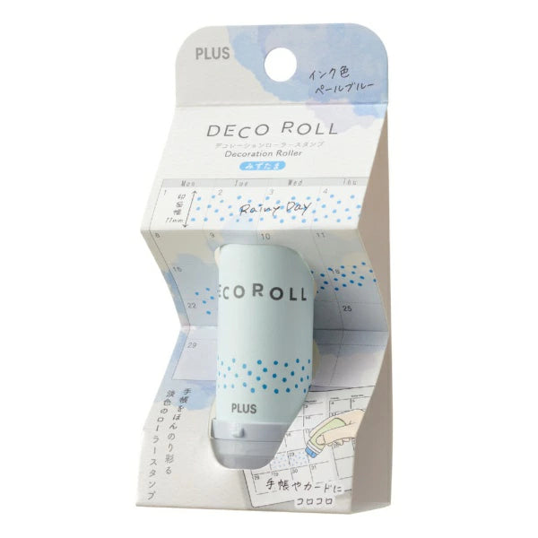 PLUS DECO ROLL Rolling Stamp - Water Drop (Pale Blue) - Default Title by Techo Treats Stationery