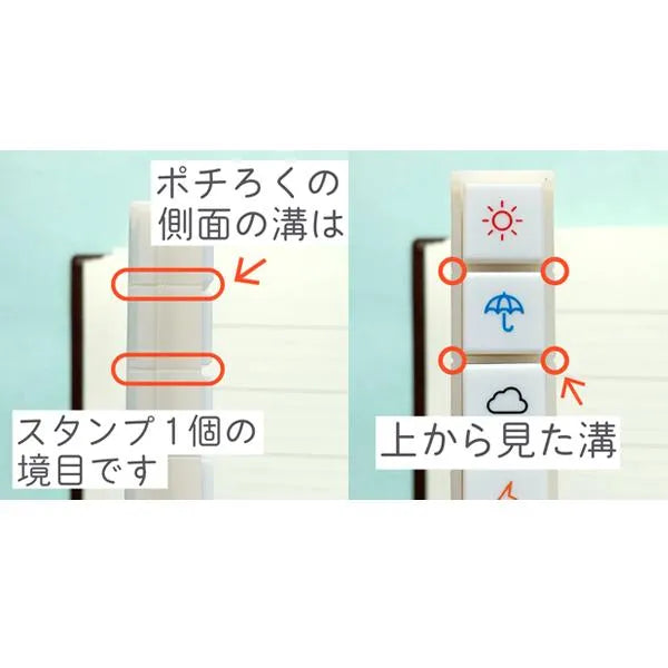 Pochitto6 Push-button Stamp Vol.2 - Fruit - Kodomo no Kao - Default Title by Techo Treats Stationery
