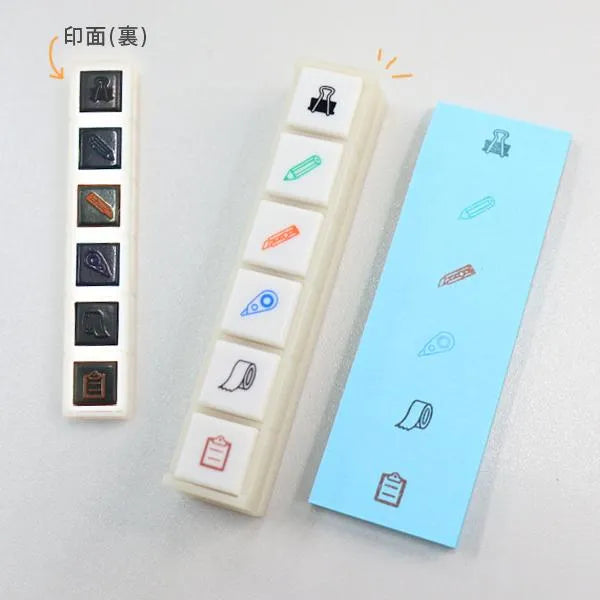 Pochitto6 Push-button Stamp Vol.2 - Stationery 2 - Techo Treats