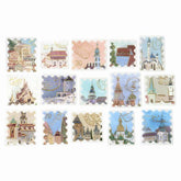 Post Office Foil-stamped Flake Seal - Around the World - Techo Treats