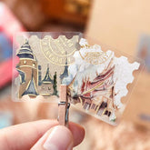 Post Office Foil-stamped Flake Seal - Around the World - Techo Treats