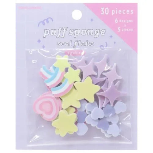 Puff Sponge Seal Flake - Kirakira - KAMIO JAPAN - Default Title by Techo Treats Stationery