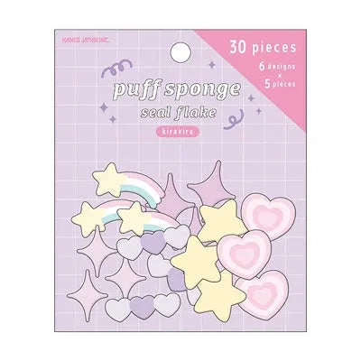 Puff Sponge Seal Flake - Kirakira - KAMIO JAPAN - Default Title by Techo Treats Stationery