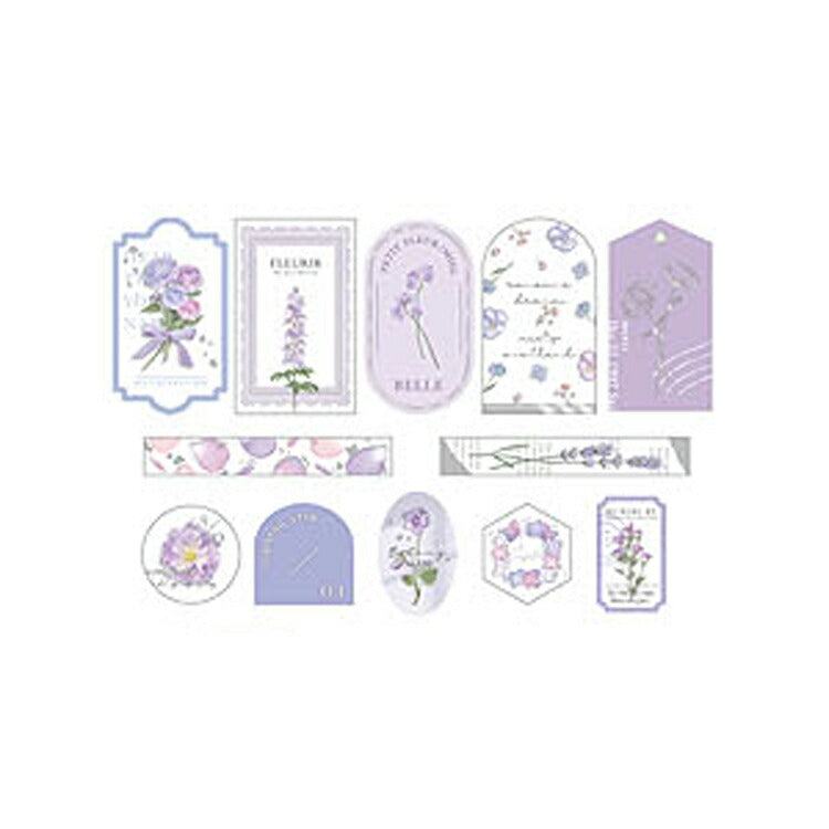 Q-LiA Fleuriere Flake Stickers - Purple - Default Title by Techo Treats Stationery