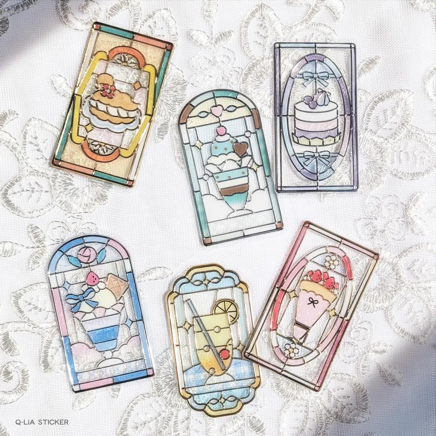 Q-LiA GLASS PARLOR Clear Sticker Vol.2 - Bundle of 6 Packs - Techo Treats
