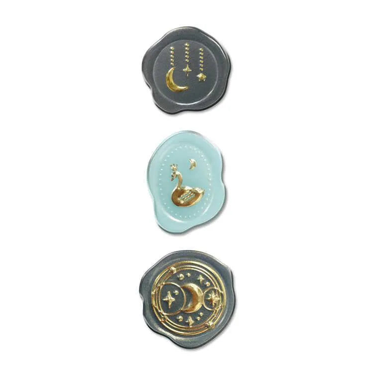 Q-LiA SEALING DEAR Stella Wax Seal Sticker - Luminous Green - Default Title by Techo Treats Stationery