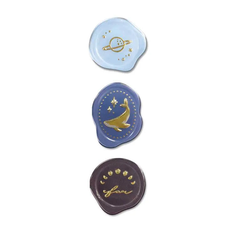Q-LiA SEALING DEAR Stella Wax Seal Sticker - Midnight - Default Title by Techo Treats Stationery