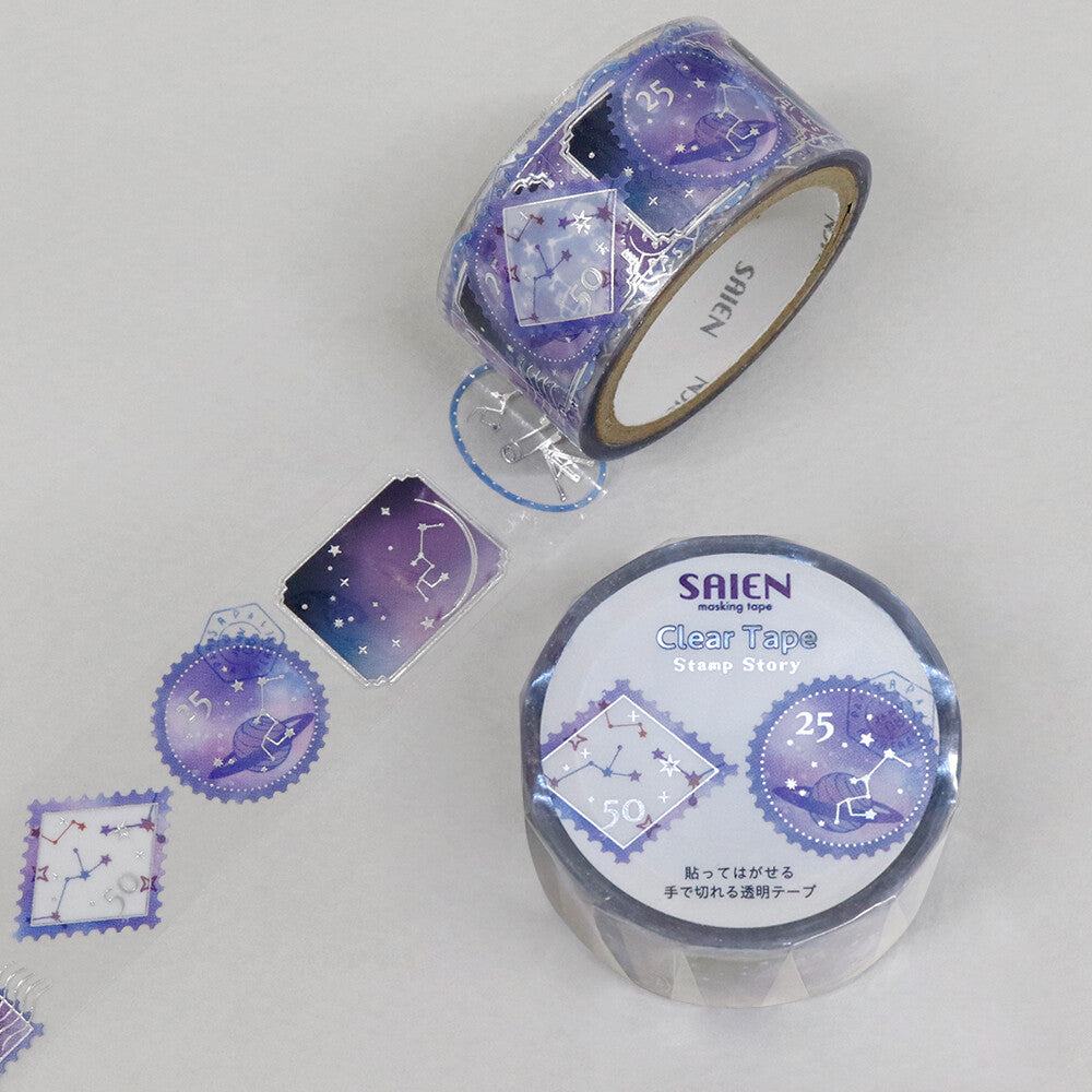 SAIEN Stamp Story Foil-stamped Clear Tape - Constellation - Default Title by Techo Treats Stationery