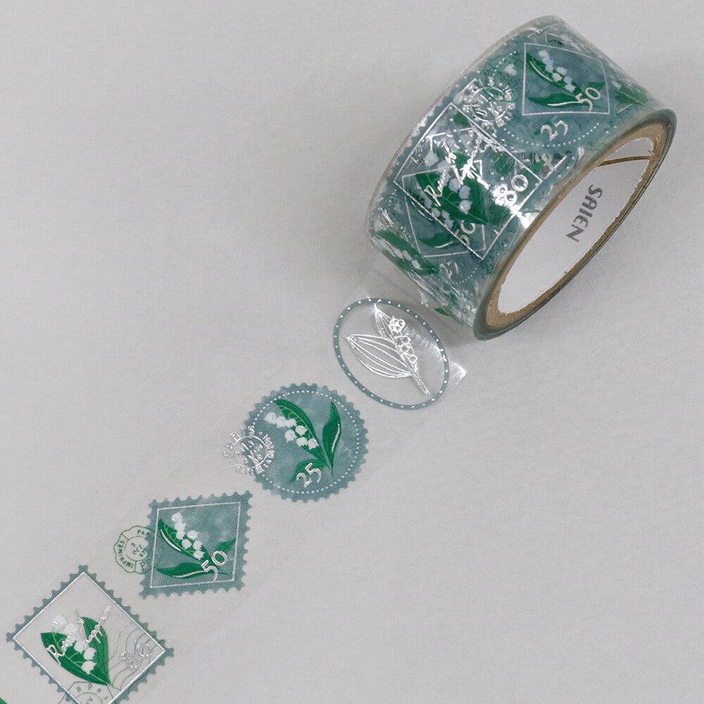 SAIEN Stamp Story Foil-stamped Clear Tape - Lily of the Valley - Default Title by Techo Treats Stationery