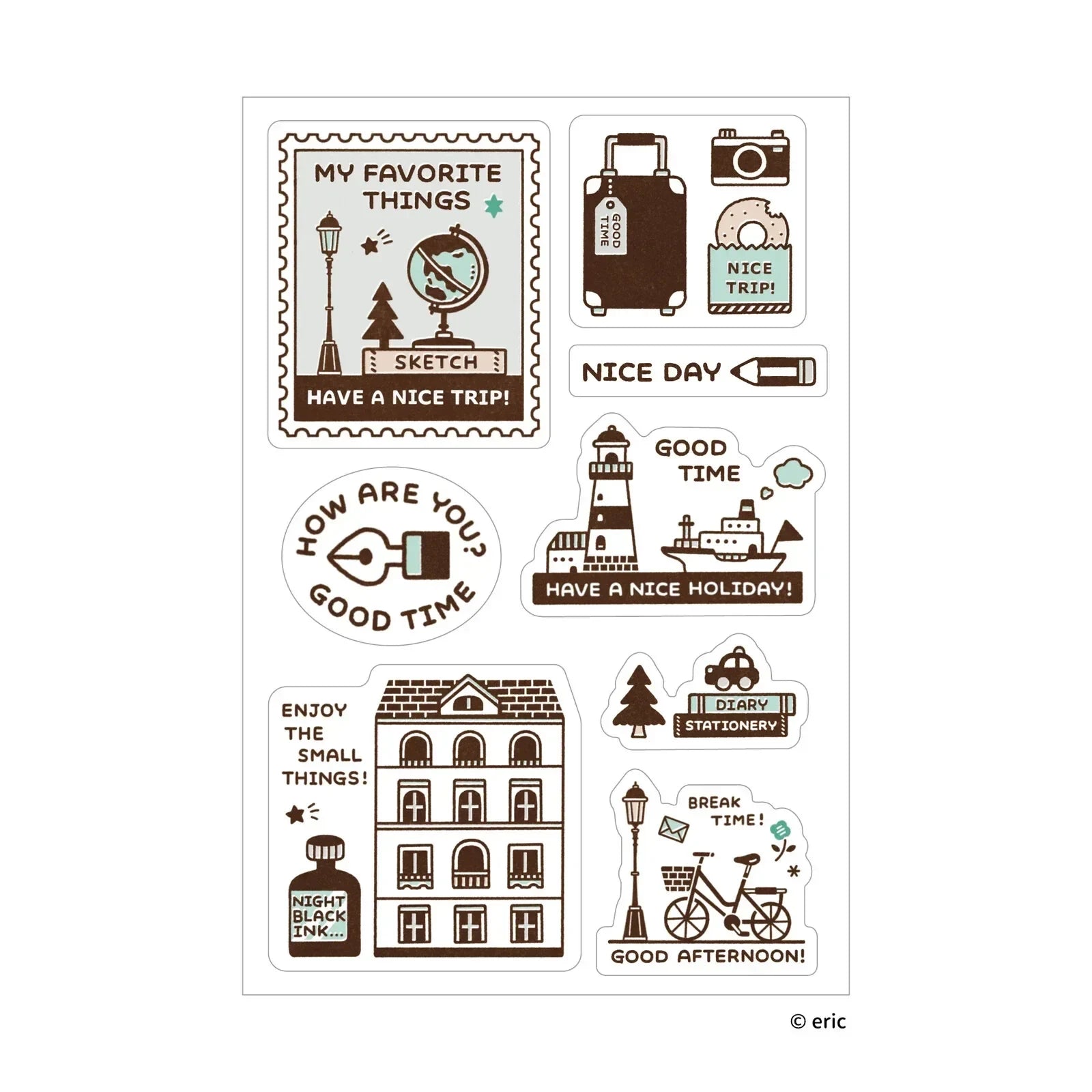 SANBY eric Washable MULTI-STICKER - HAVE FUN - Default Title by Techo Treats Stationery