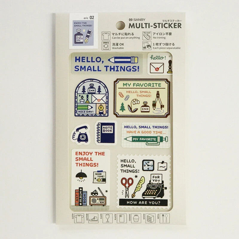 SANBY eric Washable MULTI-STICKER - MY DESK - Default Title by Techo Treats Stationery