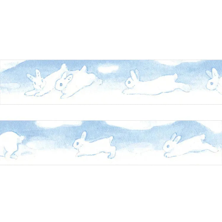 Schinako Moriyama Masking Tape - Rabbit Cloud - Papier Platz - Default Title by Techo Treats Stationery