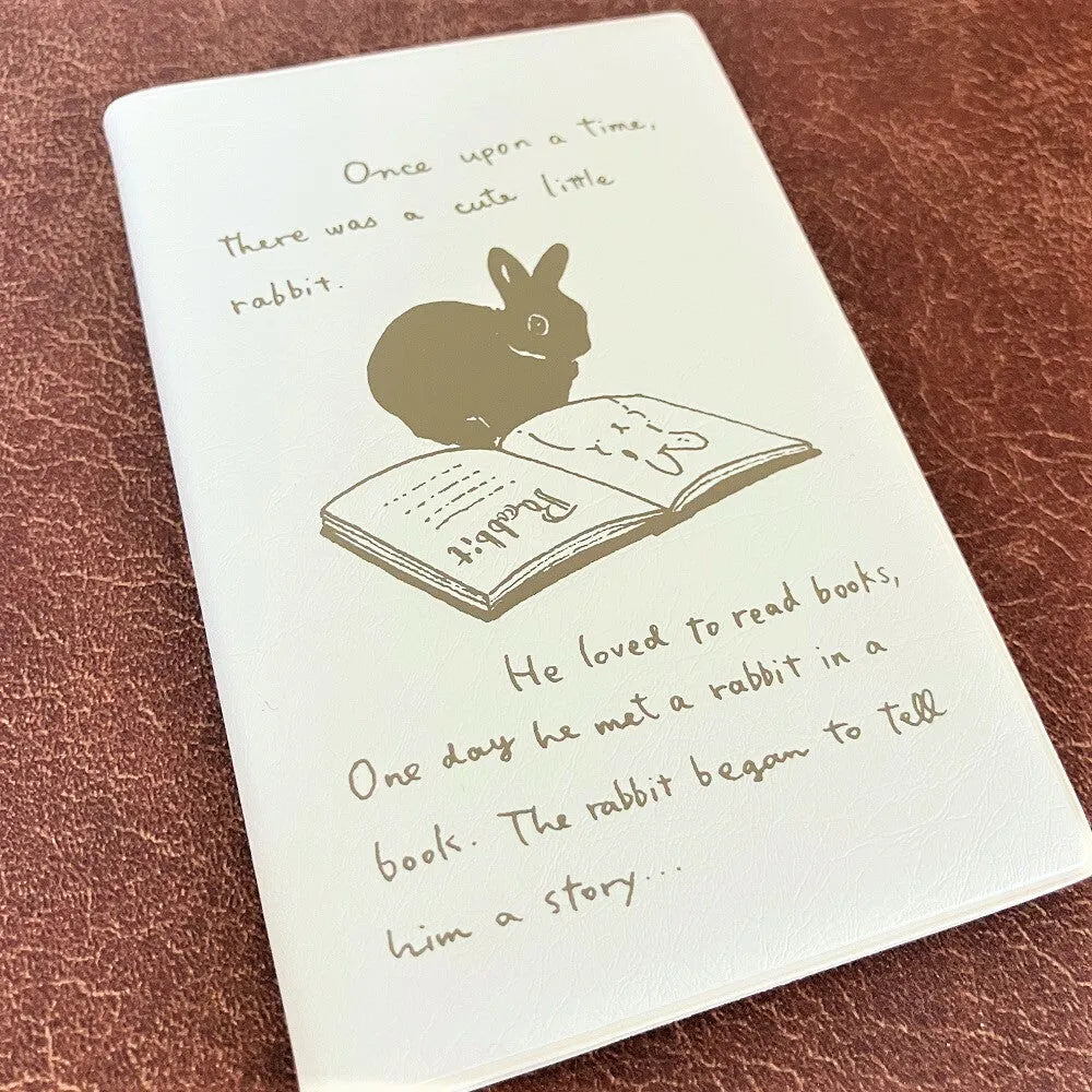 Schinako Moriyama Pocket Log Notebook - Rabbit and Picture Book - Papier Platz - Default Title by Techo Treats Stationery