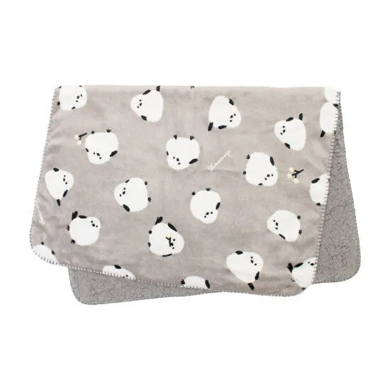 Shimaenaga Long-tailed Tit 3-way Velvet Blanket - Gray - polkapolka - Default Title by Techo Treats Stationery