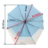 Shimaenaga Long-tailed Tit Black Slide Umbrella - 60cm - Techo Treats