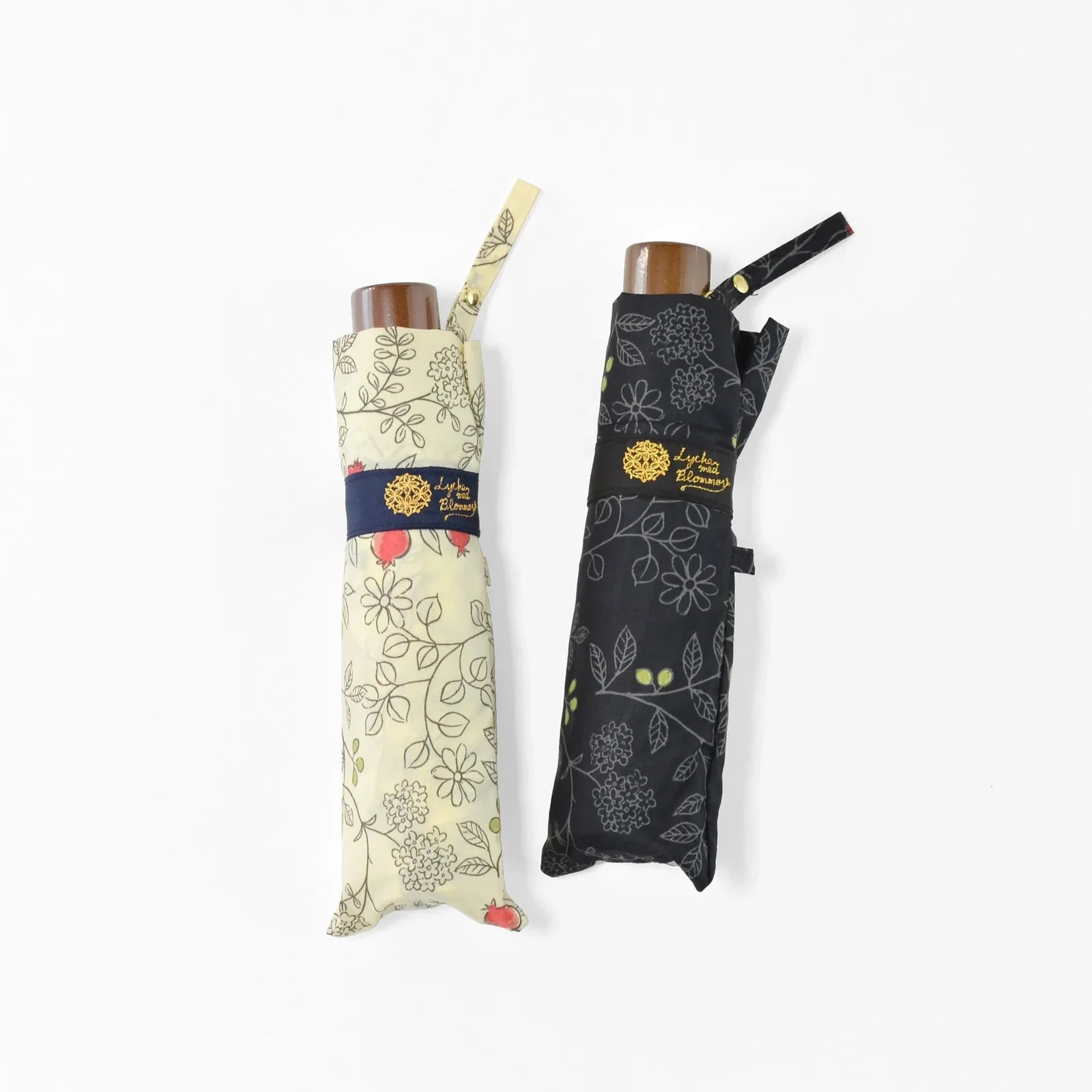 Shimaenaga Long-tailed Tit Compact Folding Umbrella (Off White) - 55cm Windproof - Techo Treats