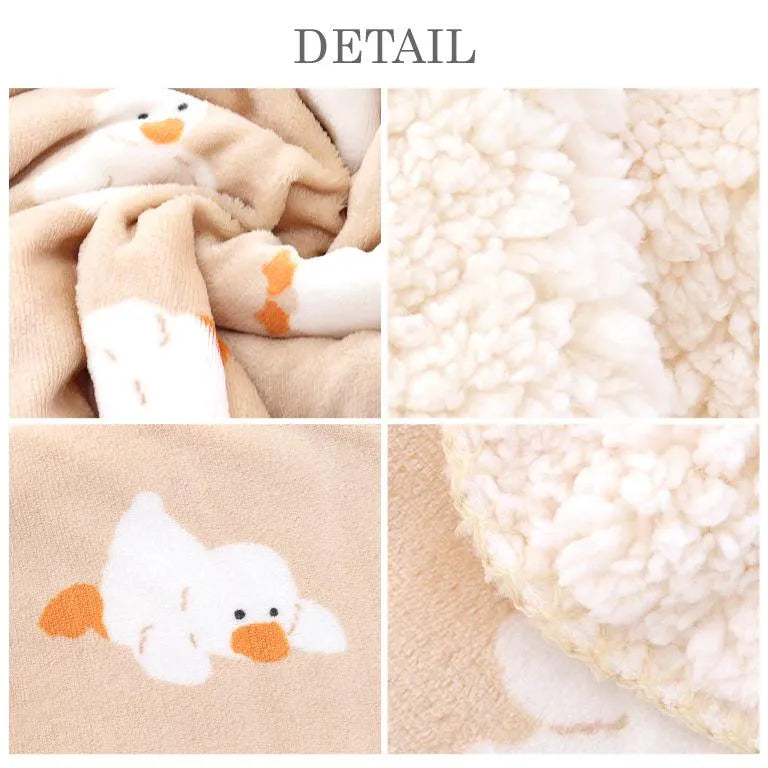 Shimaenaga Long-tailed Tit Large Velvet Blanket - Dark Pink - polkapolka - Default Title by Techo Treats Stationery
