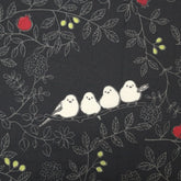 Shimaenaga Long-tailed Tit Long Umbrella (Black) - 60cm Windproof - Techo Treats